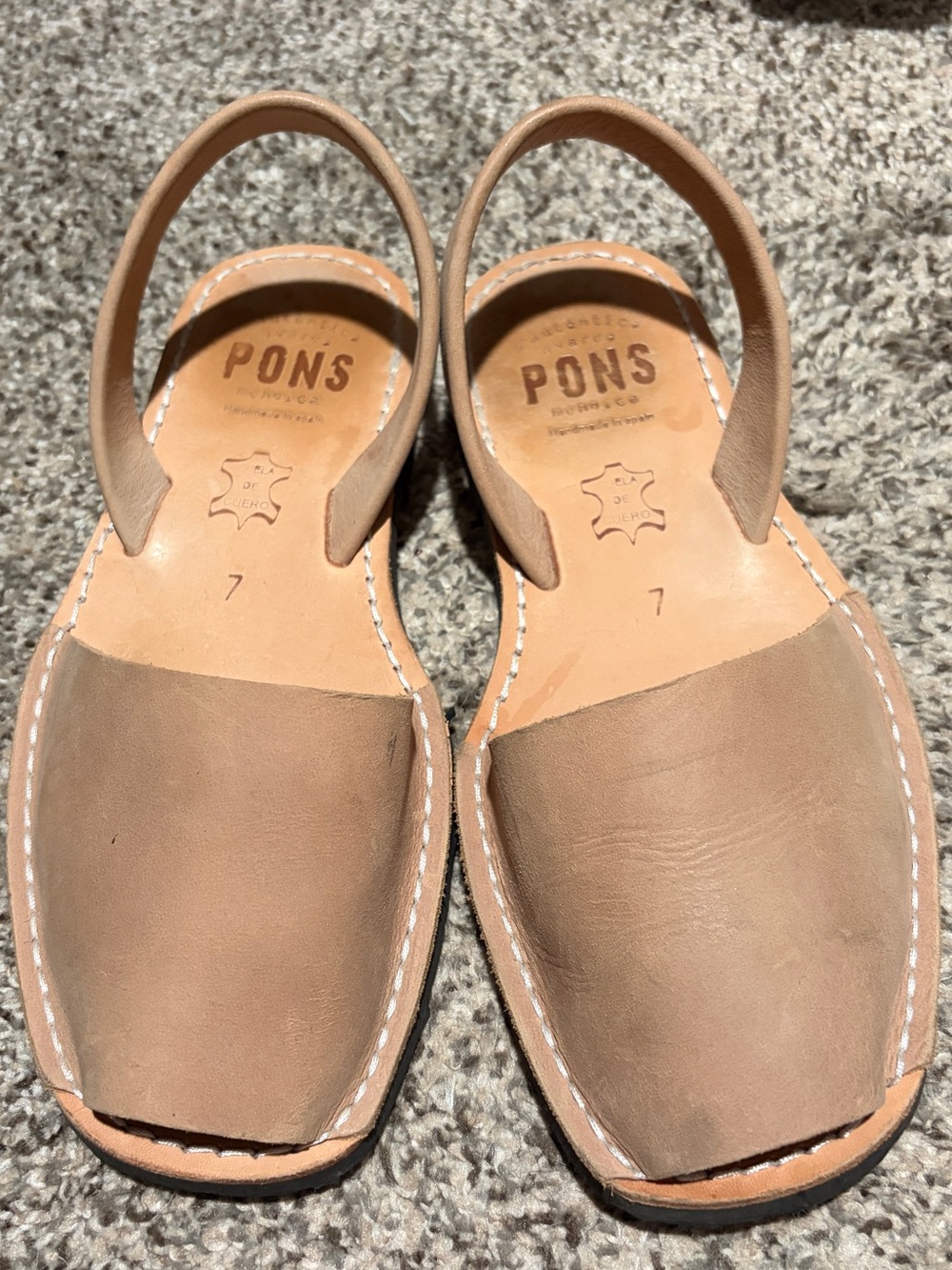 Pons classic style tan size 7